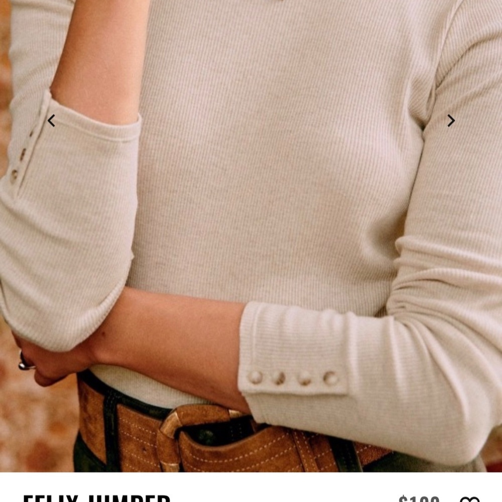 ISO Sezane Felix Mottled Beige XS or S - Picture 2 of 4